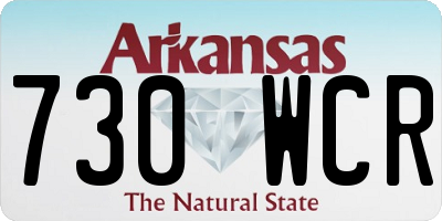 AR license plate 730WCR