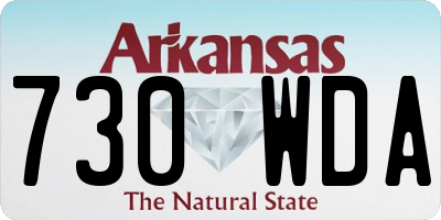 AR license plate 730WDA
