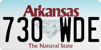 AR license plate 730WDE