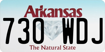 AR license plate 730WDJ