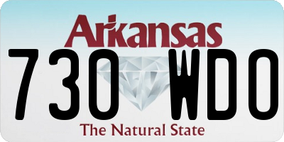AR license plate 730WDO