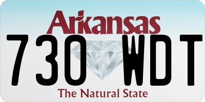 AR license plate 730WDT