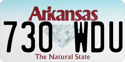 AR license plate 730WDU