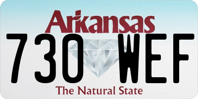 AR license plate 730WEF
