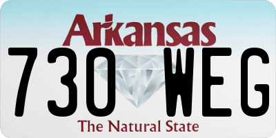 AR license plate 730WEG