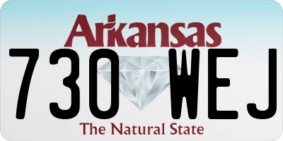 AR license plate 730WEJ