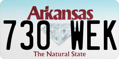 AR license plate 730WEK
