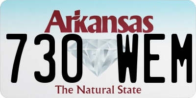 AR license plate 730WEM