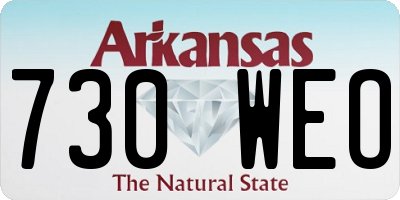 AR license plate 730WEO