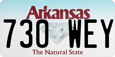 AR license plate 730WEY
