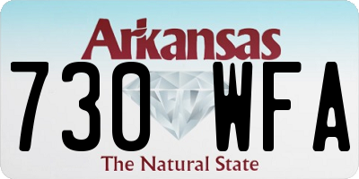 AR license plate 730WFA