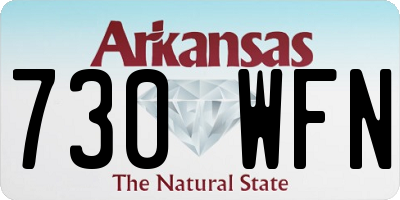 AR license plate 730WFN