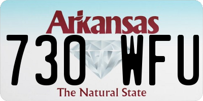 AR license plate 730WFU