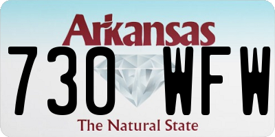 AR license plate 730WFW