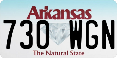 AR license plate 730WGN