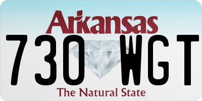 AR license plate 730WGT