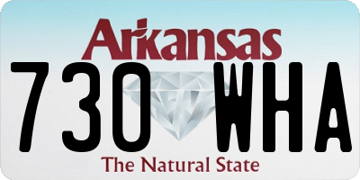 AR license plate 730WHA
