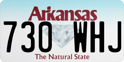 AR license plate 730WHJ