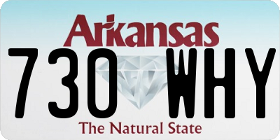AR license plate 730WHY