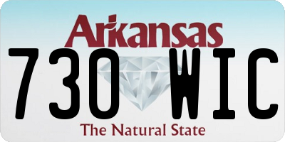 AR license plate 730WIC