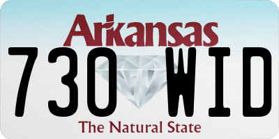 AR license plate 730WID