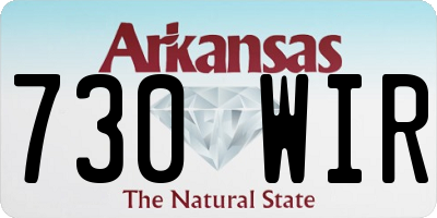 AR license plate 730WIR