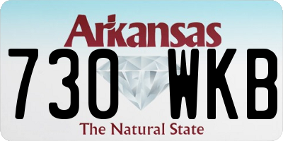 AR license plate 730WKB