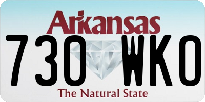 AR license plate 730WKO