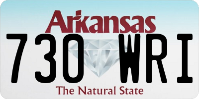 AR license plate 730WRI