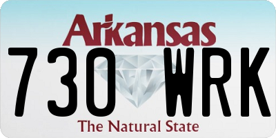 AR license plate 730WRK