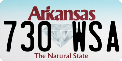 AR license plate 730WSA