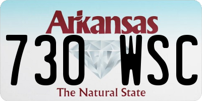 AR license plate 730WSC