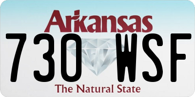AR license plate 730WSF