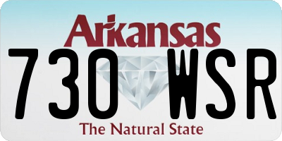 AR license plate 730WSR