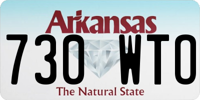 AR license plate 730WTO