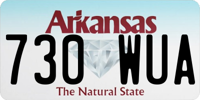 AR license plate 730WUA