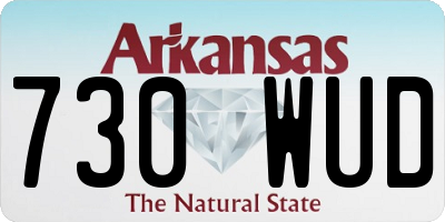 AR license plate 730WUD