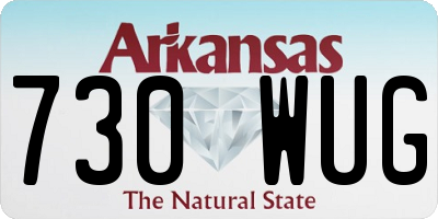 AR license plate 730WUG