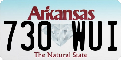 AR license plate 730WUI