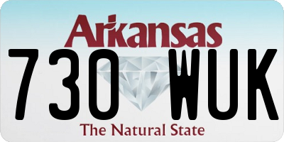 AR license plate 730WUK