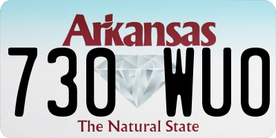 AR license plate 730WUO