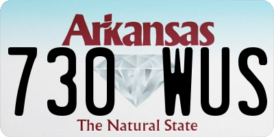AR license plate 730WUS