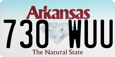 AR license plate 730WUU