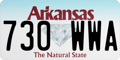 AR license plate 730WWA