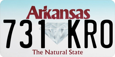 AR license plate 731KRO