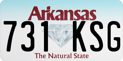 AR license plate 731KSG