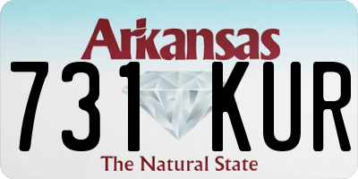 AR license plate 731KUR