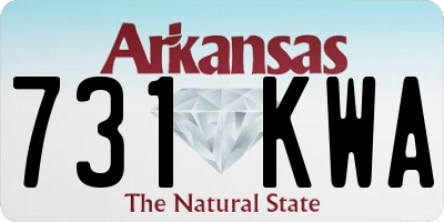 AR license plate 731KWA