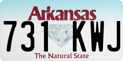 AR license plate 731KWJ