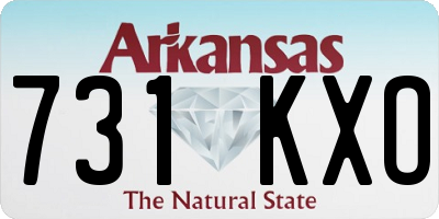 AR license plate 731KXO